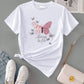 CAMISETA DAMA BLANCA MARIPOSA ROSA ALWAYS BE FREE