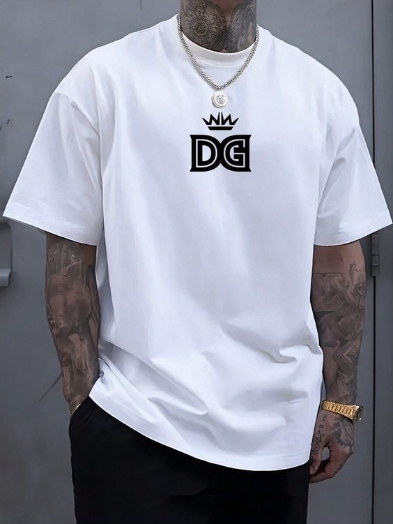 CAMISETA HOMBRE BLANCA DG CORONA