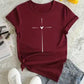 CAMISETA DAMA VINOTINTO CORAZON CRUZ