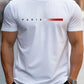 CAMISETA HOMBRE BLANCA PARIS LINEA BLANCA-ROJA