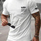 CAMISETA HOMBRE BLANCA NASA LETRAS AL COSTADO