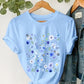 CAMISETA DAMA AZUL CLARO FLORES