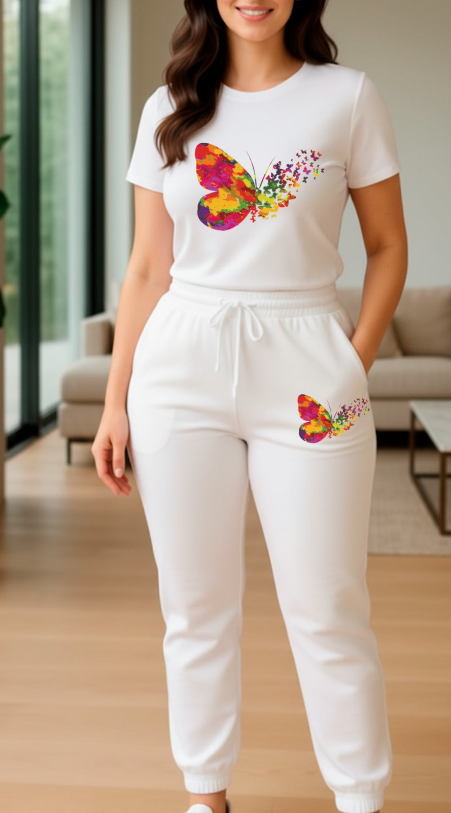CONJUNTO JOGGER DAMA BLANCO 2011