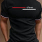 CAMISETA HOMBRE NEGRA PARIS LINEA ROJA-BLANCA NUEVA