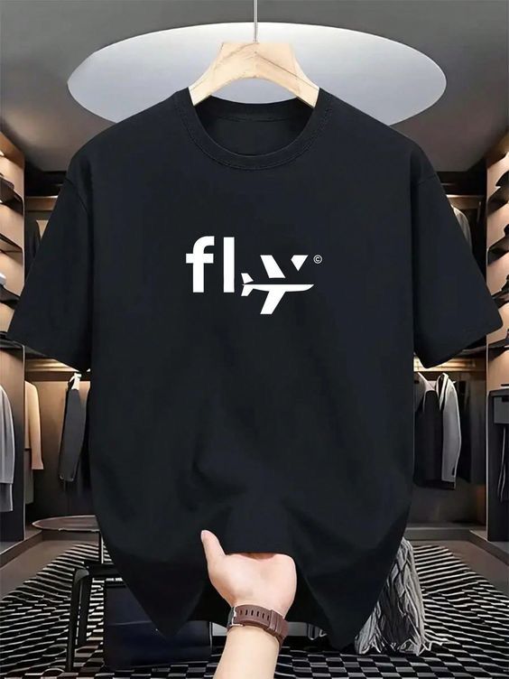 CAMISETA HOMBRE NEGRA FLY