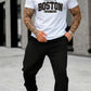 CONJUNTO HOMBRE JOGGER BOSTON BLANCO-NEGRO