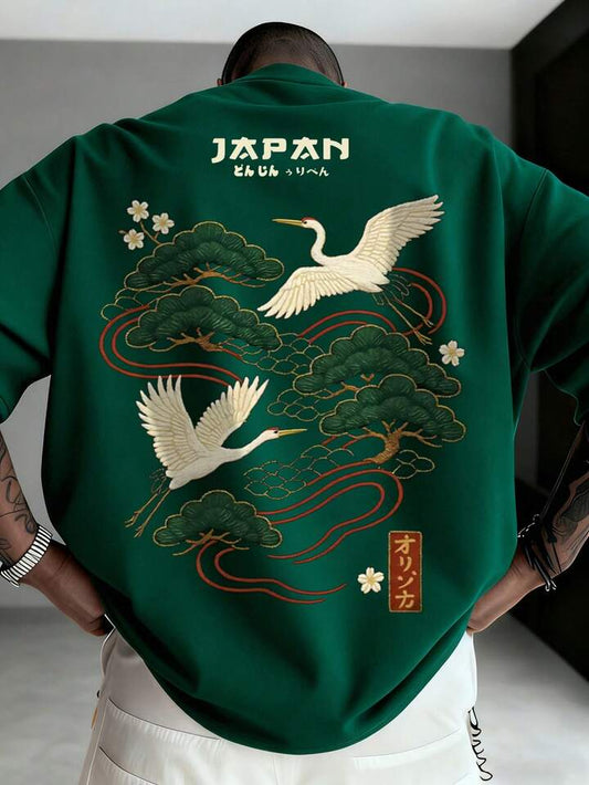 CAMISETA HOMBRE VERDE JAPON