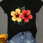 CAMISETA DAMA NEGRA DOS FLORES