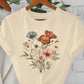 CAMISETA DAMA BEIGE RAMILLETE