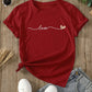 CAMISETA DAMA ROJA LOVE LINE