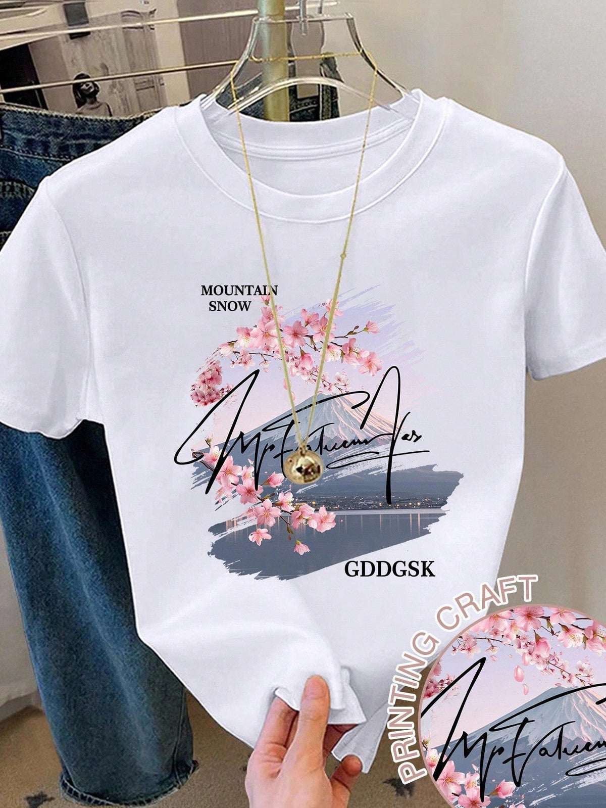 CAMISETA DAMA BLANCA MOUNTAIN