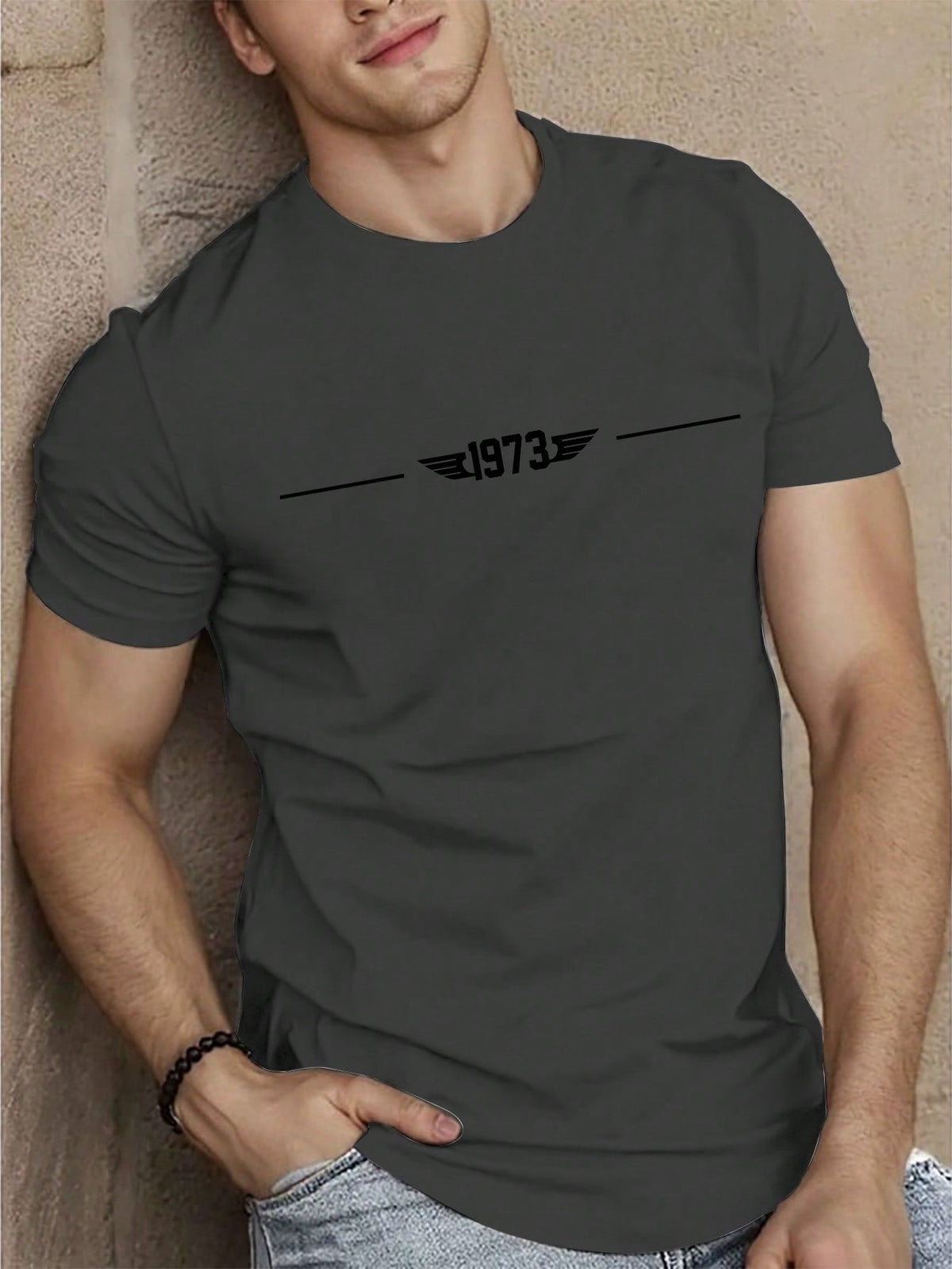 CAMISETA HOMBRE GRIS 1973 LINEA