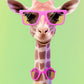 CAMISETA DAMA JIRAFA GLASSES