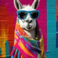 CAMISETA DAMA LLAMA SUNGLASSES