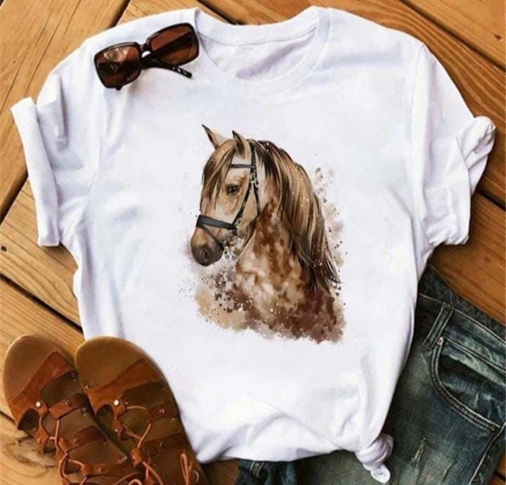 CAMISETA CABALLO ESTAMPADO 316