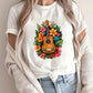 CAMISETA DAMA GUITARRA FLORAL