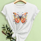 CAMISETA DAMA MARIPOSA NARANJA