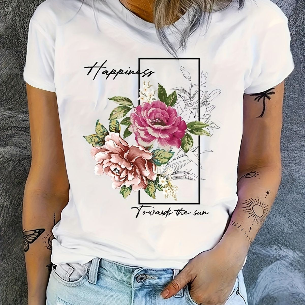 CAMISETA DAMA FLOR HAPPINESS