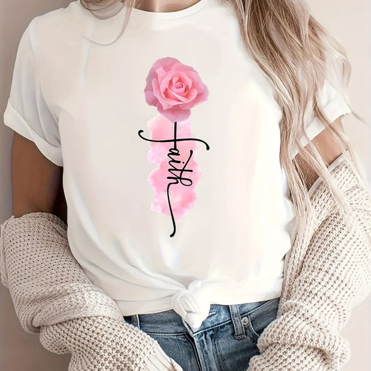 CAMISETA DAMA ROSA FAITH