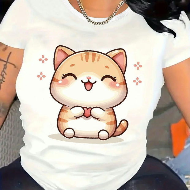 CAMISETA DAMA GATICO CON CARAZON