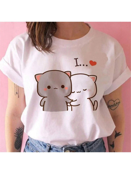 CAMISETA DAMA GATICOS I LOVE YOU