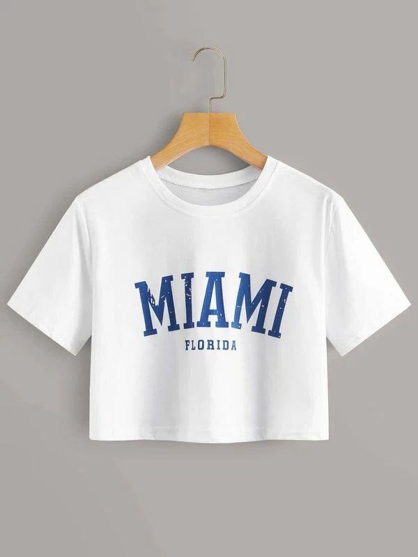 CAMISETA BLANCA MIAMI FLORIDA