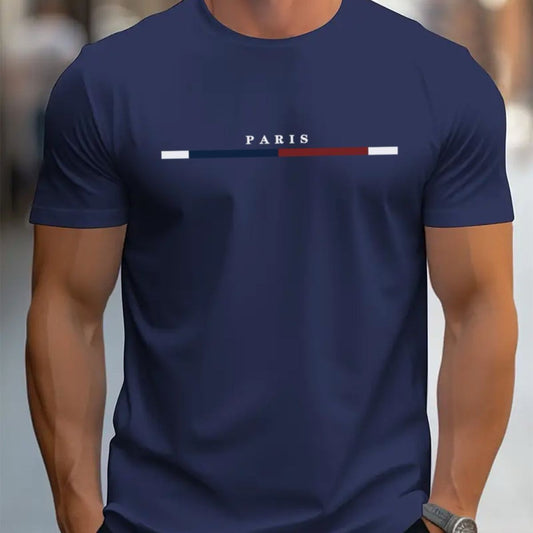 CAMISETE AZUL LINEA PARIS AZUL-ROJA