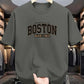 CAMISETA VERDE MILITAR HOMBRE BOSTON BLACK-GOLD