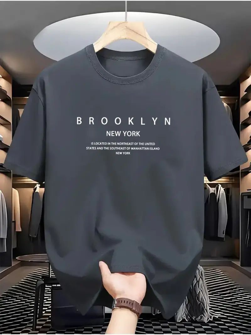 CAMISETA HOMBRE GRIS BROOKLING NEW YORK