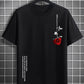 CAMISETA HOMBRE NEGRA ROSA