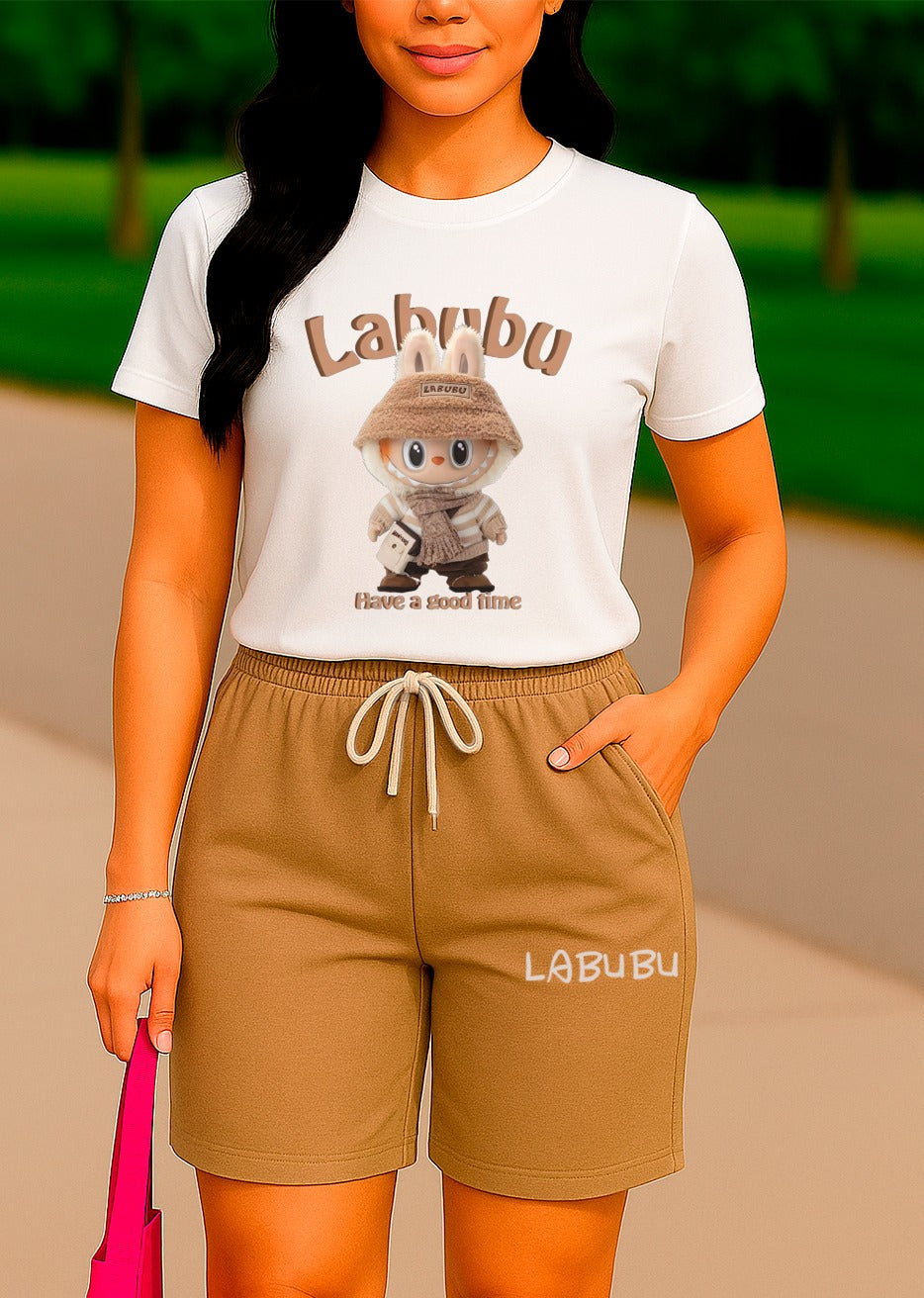 CONJUNTO DAMA BLANCO-CAMEL-LABUBU