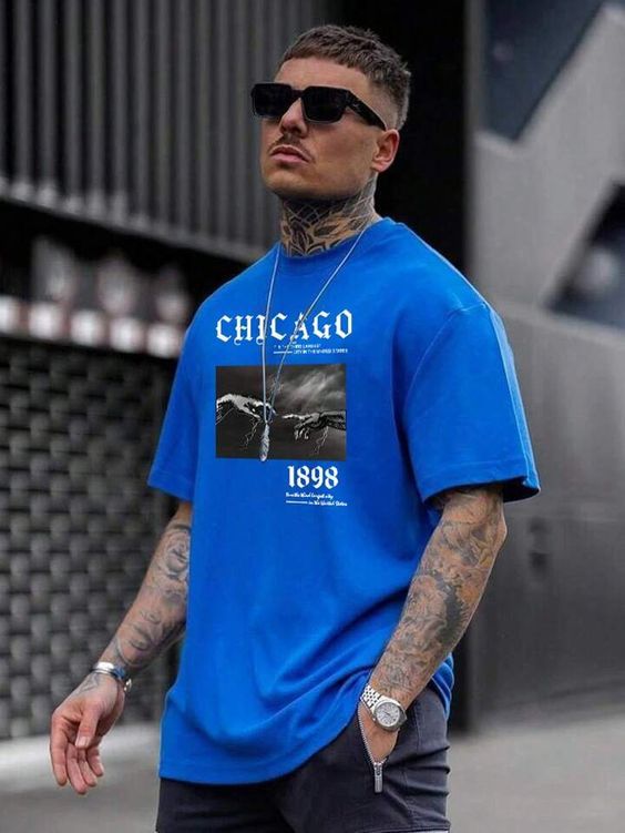 CAMISETA HOMBRE AZUL CHICAGO