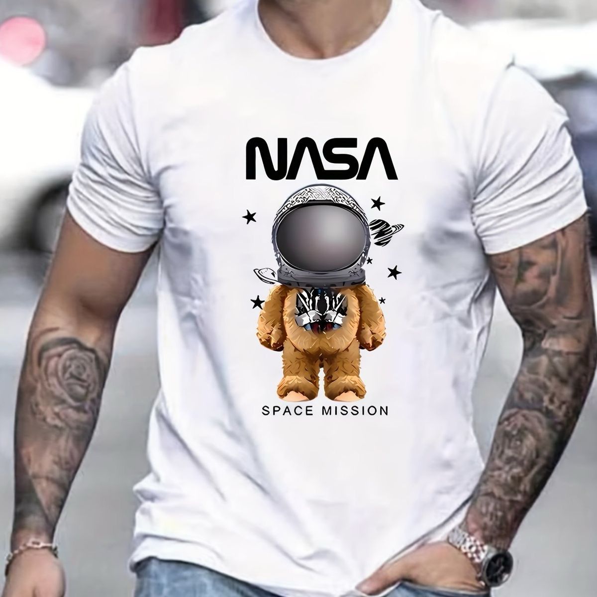 CAMISETA BLANCA OSO NASA