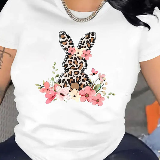 CAMISETA DAMA CONEJO LEOPARDO