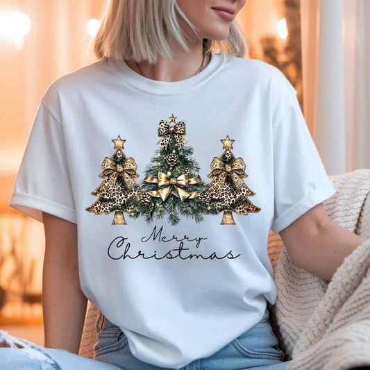 CAMISETA DAMA  BLANCA ARBOLES ANIMAL