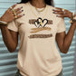 CAMISETA DAMA CAMEL 2 CORAZONES ANIMAL PRINT