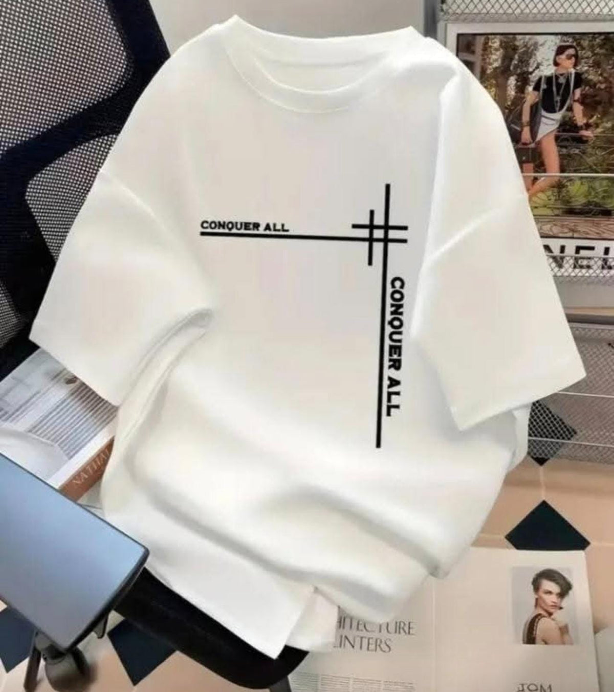 CAMISETA HOMBRE BLANCA CONQUEAR ALL