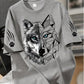 CAMISETA HOMBRE GRIS LOBO