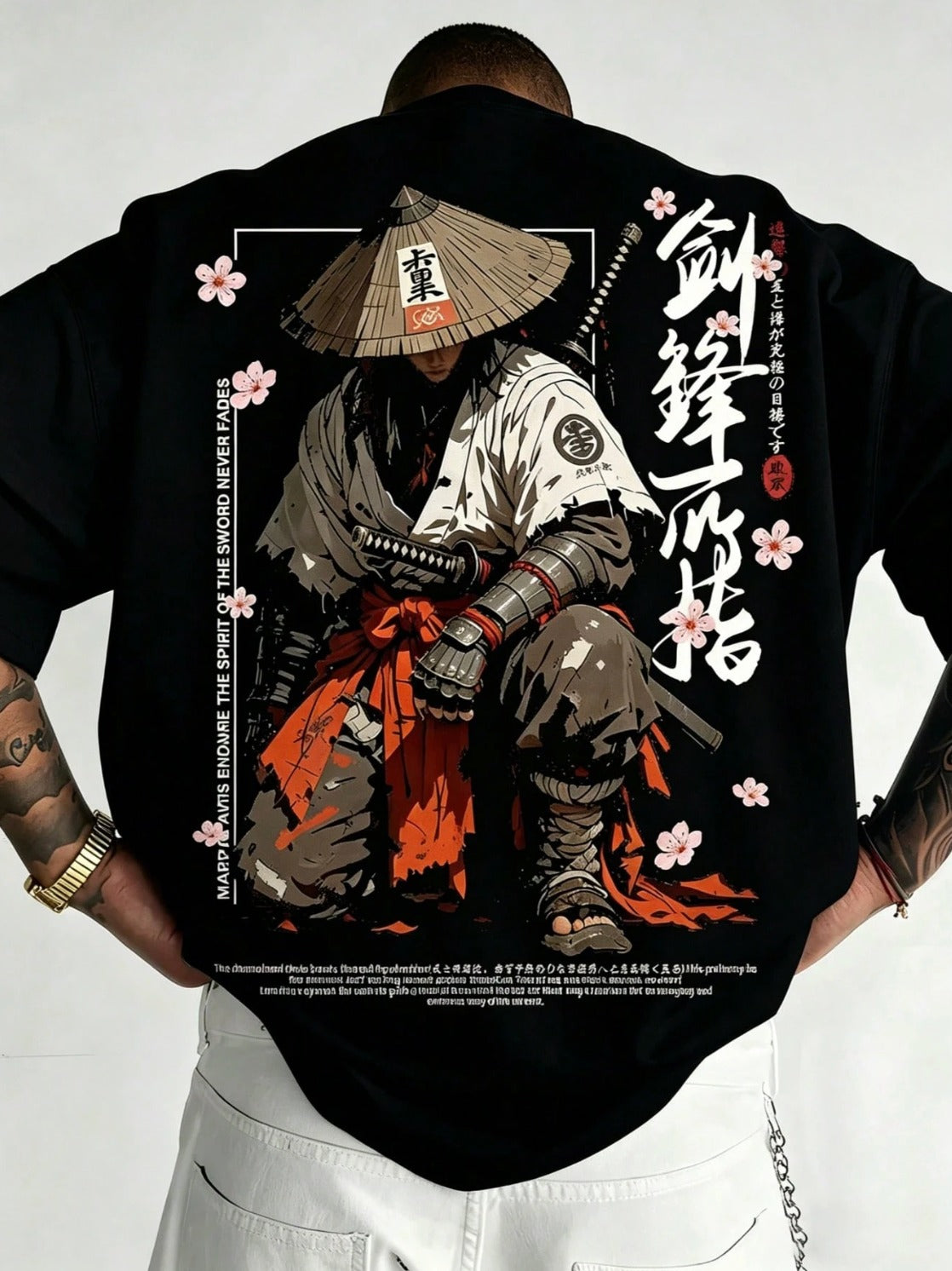 CAMISETA HOMBRE NEGRA SAMURAI