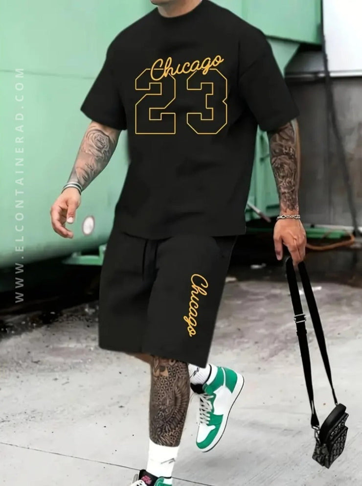 CAMISETA NEGRA HOMBRE CHICAGO 23