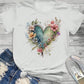 CAMISETA DAMA CORAZON FLORES