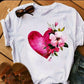CAMISETA DAMA CORAZON FLOR
