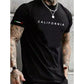 CAMISETA NEGRA CALIFORNIA LINEAS EN LA MANGA