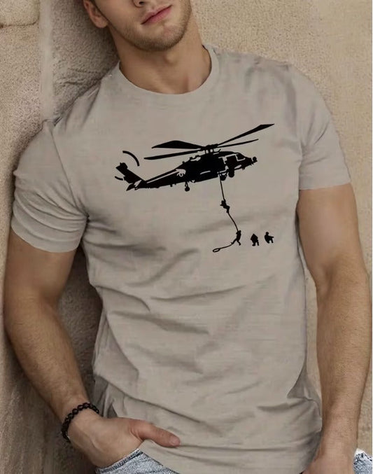 CAMISETA HOMBRE CAMEL HELICOPTERO