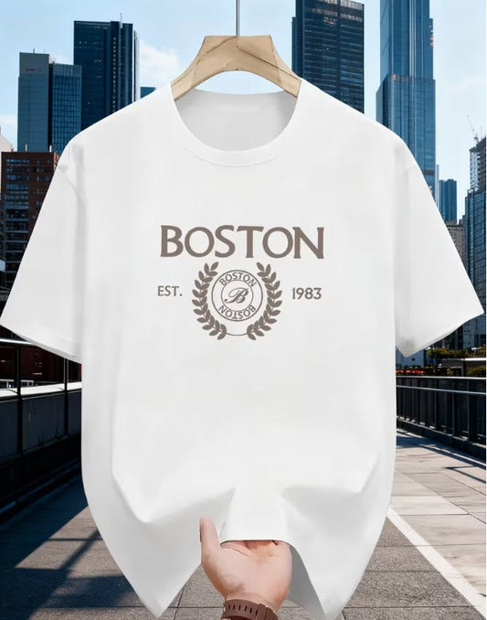 CAMISETA HOMBRE BLANCA  BOSTON 1983
