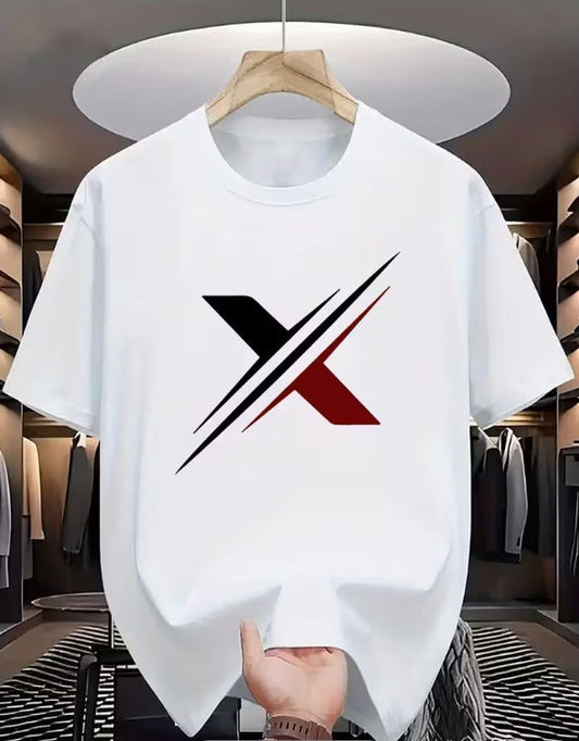 CAMISETA HOMBRE BLANCA X ROJA-NEGRO