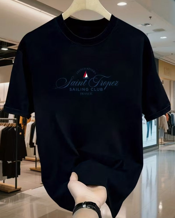 CAMISETA HOMBRE NEGRA SAINT TROPEZ