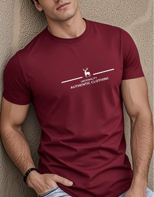 CAMISETA HOMBRE VINO TINTO AUTHENTIC