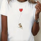 CAMISETA DAMA BLANCO PAJAROCORAZON