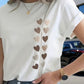 CAMISETA DAMA BLANCO CORAZONES